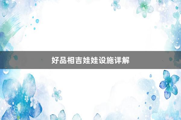 好品相吉娃娃设施详解